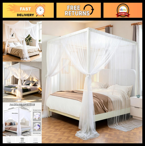 King size bed canopy - bed, curtains