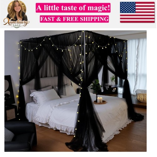 Canopy bed curtains 4 - bed,